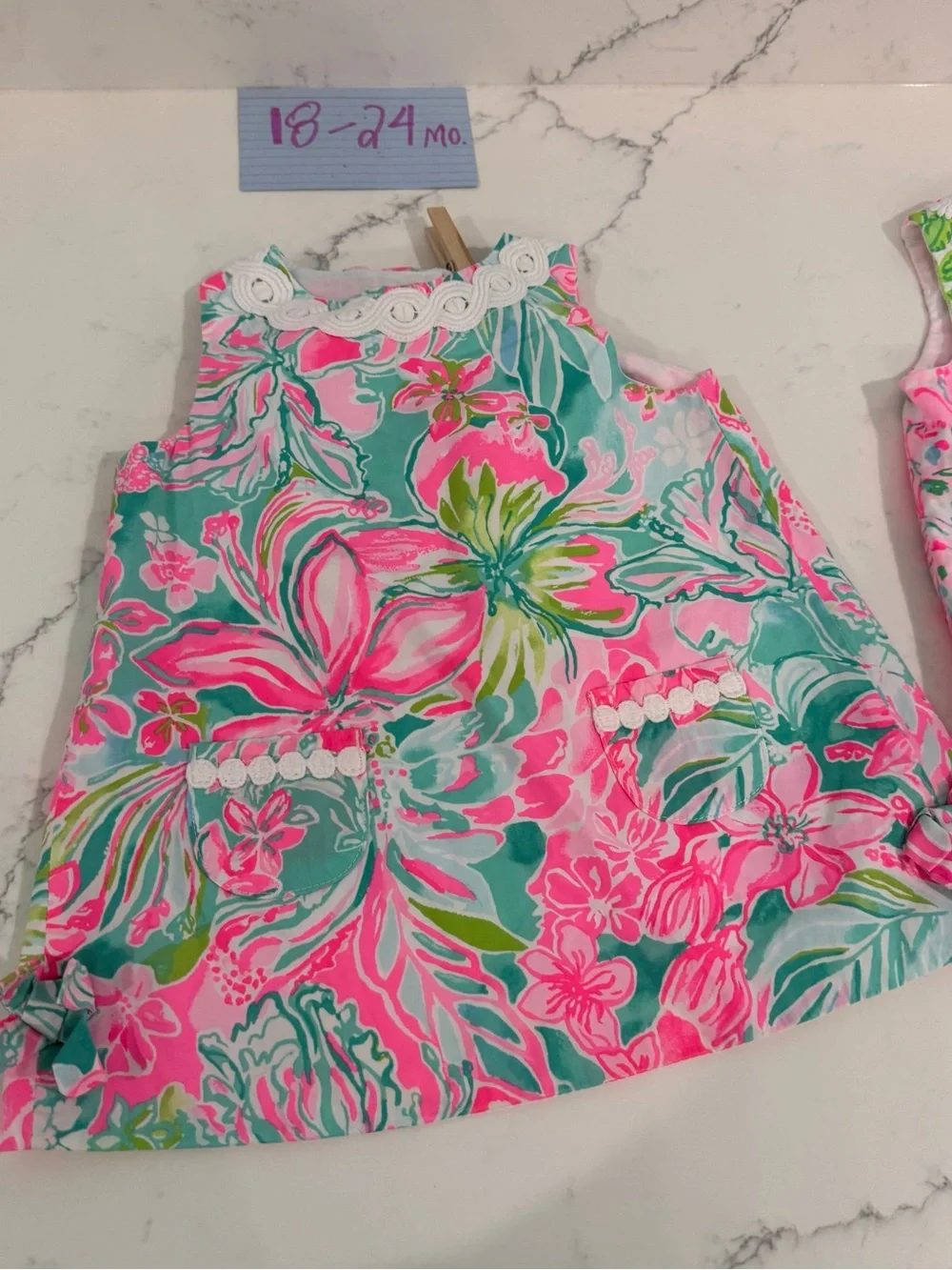 Lilly Pulitzer 2 Dress with Bloomers Bundle 18-24 months - Picture 4 of 7